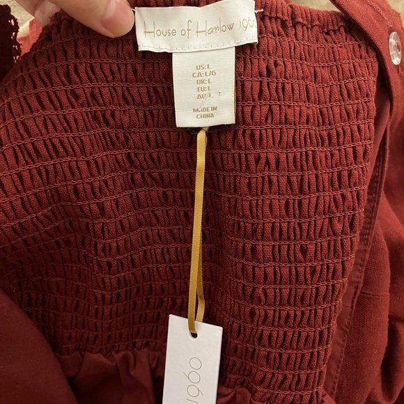 House of Harlow 1960 Elegant Rust Sleeveless Romper Linen $198 - Picture 8 of 11